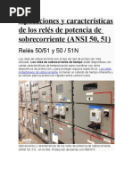 Códigos ANSI de Protecciones Eléctricas | PDF | Transformador | Relé