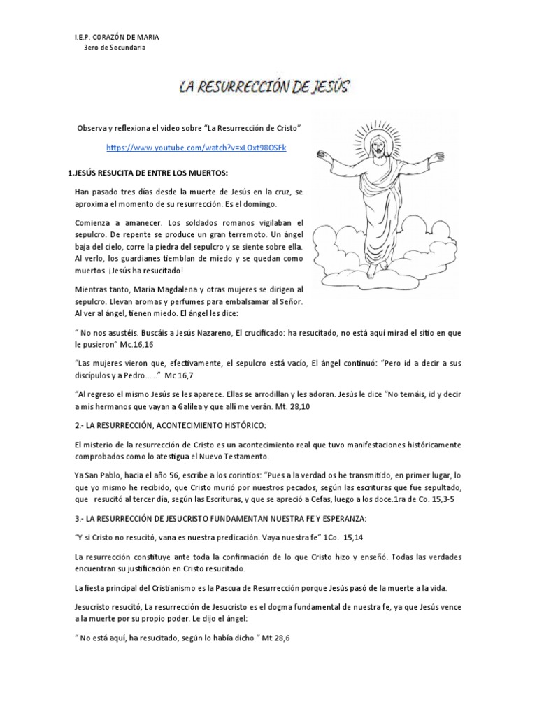 La Resurrección de Cristo | PDF | La resurrección de Jesús | Fe