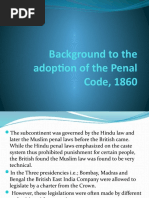 Background To The Adoption of The Penal Code, 1860