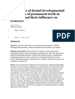 Prevalence of Dental Developmental Anomalies of Permanent Teeth in Children and Their Influence On Esthetics