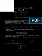 Álgebra Lineal I (Grupo 4112) - Clase 3. Ejercicios Resueltos