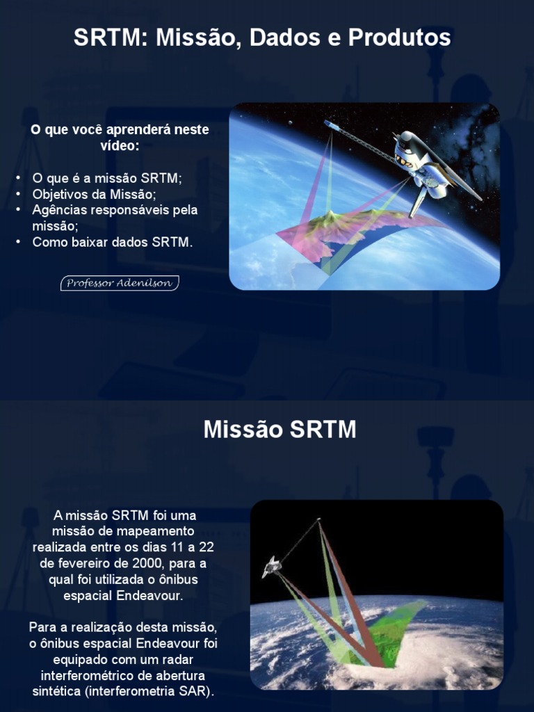 SRTM: Missão e Download Dos Dados | PDF | Tecnologia e Engenharia