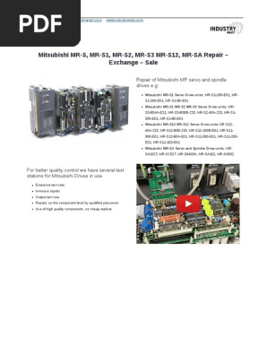 Mitsubishi MR Servo Drive Repair Services | PDF | Manufactured