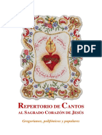 Repertorio de Cantos Al Sagrado Corazon de Jesus Gregorianos Polifonicos y Populares