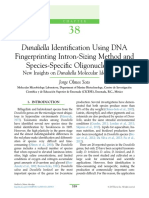Dunaliella Identi Fication Using DNA Fingerprinting Intron-Sizing Method and Species-Speci Fic Oligonucleotides