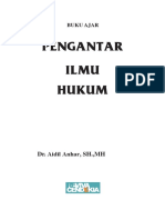 Pengantar Ilmu Hukum: Buku Ajar