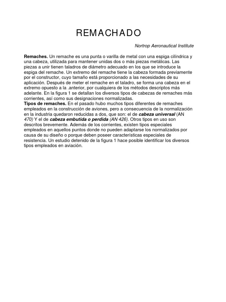 Tipos De Remaches Como Remachar Perforar Aluminio
