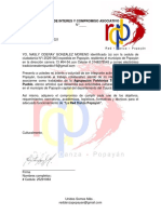 Carta de Interes y Compromiso Asociativo Red Danza Popayán