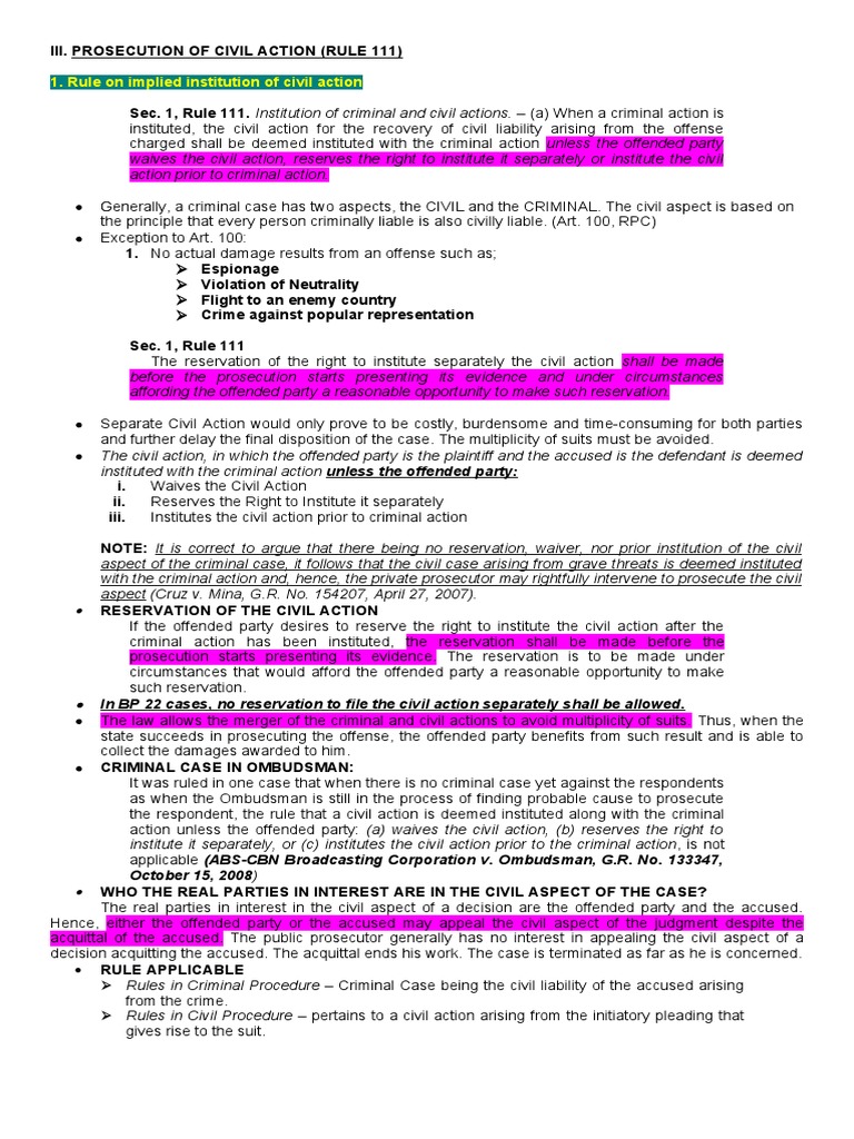 Civil Action in Criminal Proceedings | PDF | Prosecutor | Lawsuit