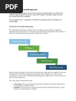 Key Features of Waterfall Approach