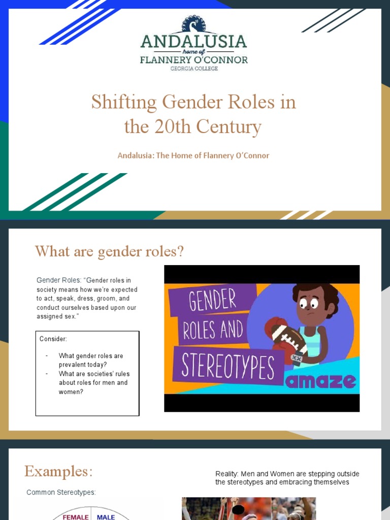 Shifting Gender Roles in The 20th Century PDF Gender Role Gender