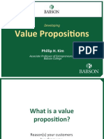 Developing Value Propositions Boot Camp May 2016