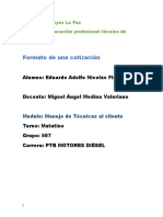 Eduardo Adolfo Nicolás Flores 507 Cotización de Precios