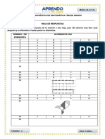 Hoja de Respuestas Matemática