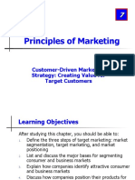 Principles of Marketing: Customer-Driven Marketing Strategy: Creating Value For Target Customers