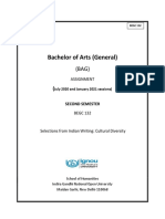 Bachelor of Arts (General) : Assignment