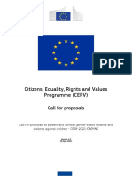 Citizens, Equality, Rights and Values Programme (CERV) Call For Proposals