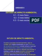 Estudo do Impacto Ambiental: Meios Físico, Biótico e Socioeconômico