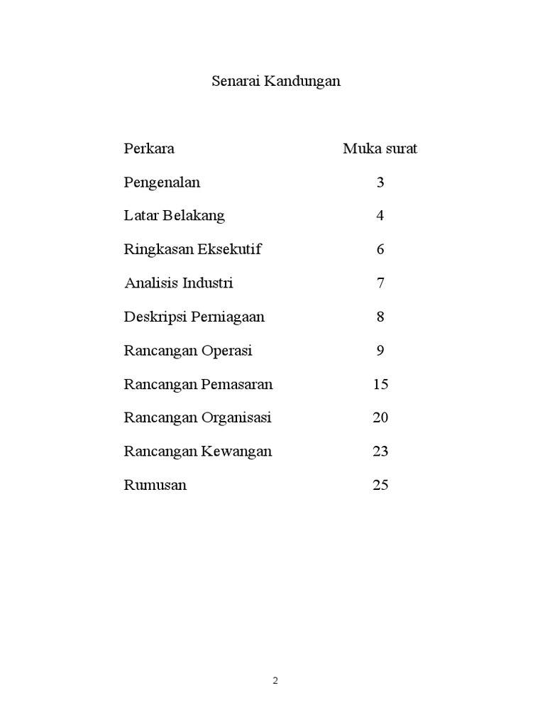 Muka Surat Depan Logo Rancangan Perniagaan