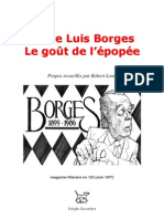 Jorge Luis Borges = Le gout de l'epopee