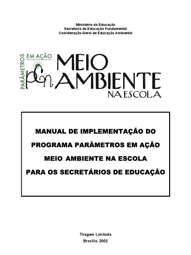 Plano de Ação-Meio Ambiente | PDF | Movimento ambientalista | Pedagogia