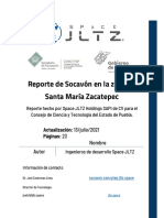 Reporte de Socavón en La Zona de Santa María Zacatepec Julio 2021