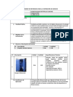 Formato de Termino de Referencia para La Contración de Servicio