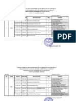 Jadwal Perkuliahan Semester I (Satu) Program Magister (S2) Program Pascasarjana (PPS) Uin Raden Intan Lampung Program Studi: Pendidikan Agama Islam