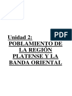 El Poblamiento de La Región Plantense y La Banda Oriental.