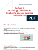 Technology Definitions Its Relation To Science, Business and Economy