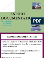 Export Documentation: Dr. Anuj Sharma Bimtech Greater Noida