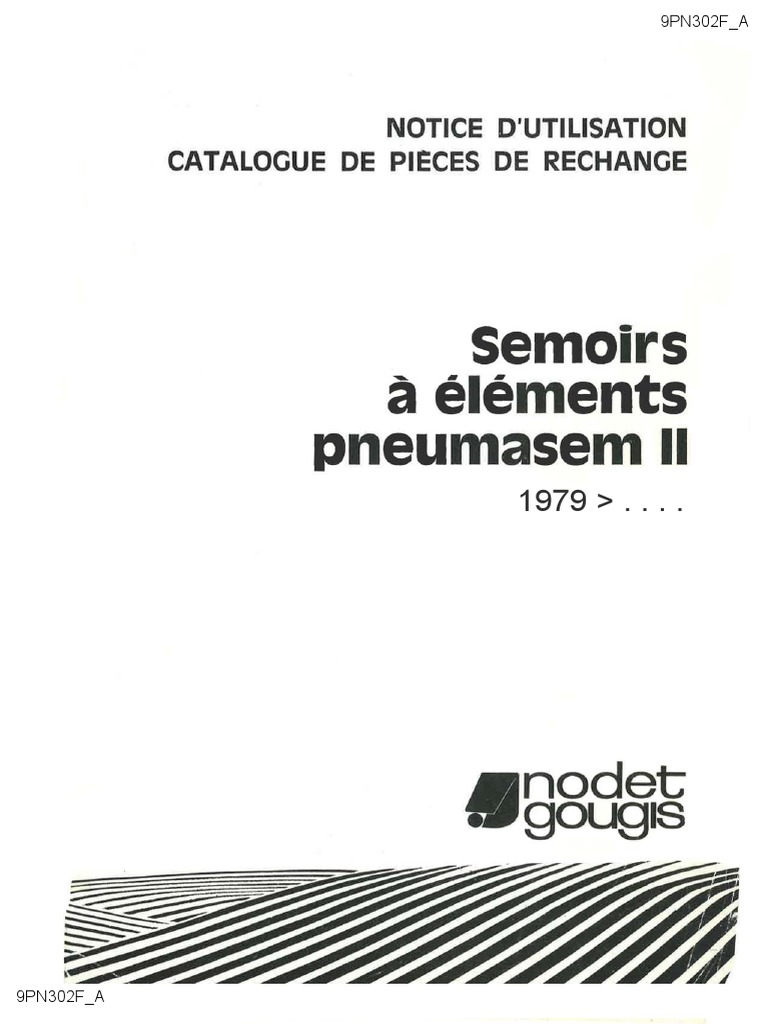 Reglage Semoir Nodet Gougis 3m 17 Rangs NODET Gougis Pneumasem II | PDF | Transmission (Mechanics) | Tire