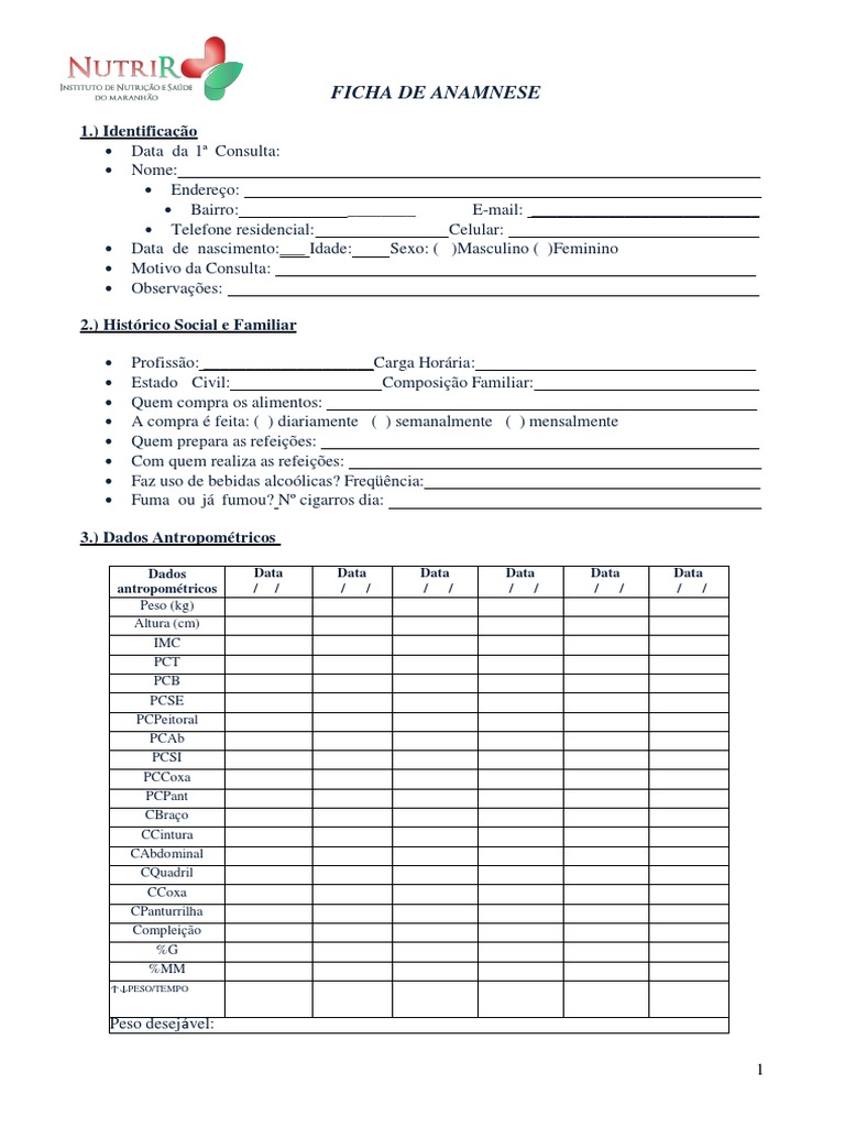 Anamnese nutricional • docs docs®