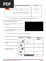 Ficha Avaliação estatística e racionais