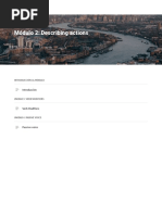 Modulo 2 Describing Actions