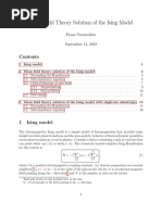 MFT Solution of The Ising Model - Franz Utermohlen