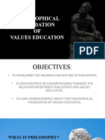 Philosophical Foundation OF Values Education