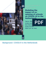 Modeling The Impact of Re-Opening of Schools On COVID-19 in The Netherlands
