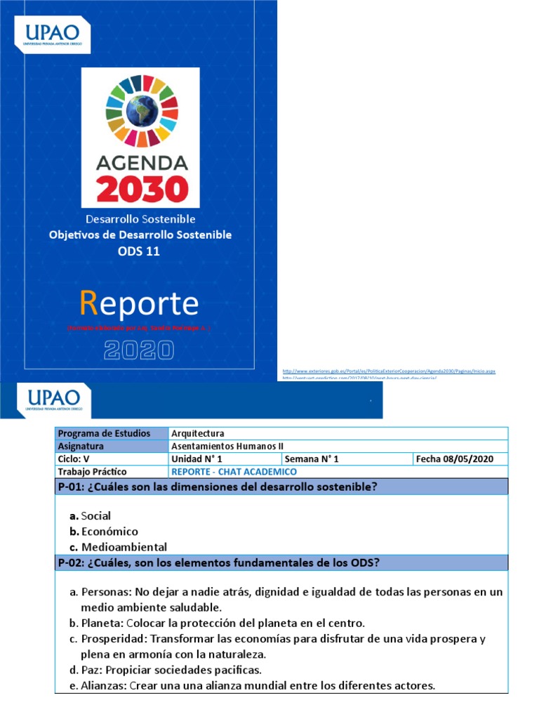 ODS 11: Ciudades Sostenibles y Resilientes | PDF | Desarrollo ...