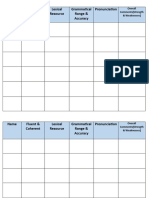 Speaking Assessment Form