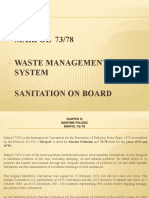 MARPOL 73/78 Waste Management System Sanitation On Board: Maritime Policies
