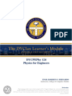 Dycpephy 124 Physics For Engineers: Instructor, College of Computer Studies