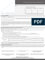 Life Insurance Policy Surrender Request Form FIllable