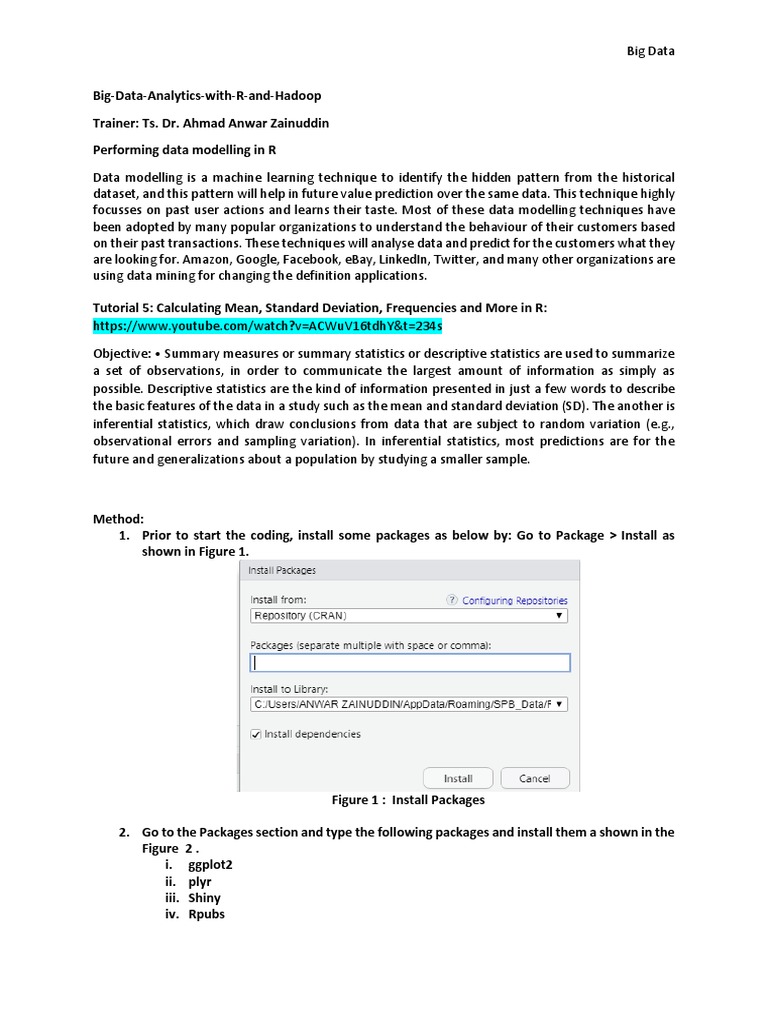 Tutorial 5 - Calculating Mean, Standard Deviation, Frequencies | PDF ...