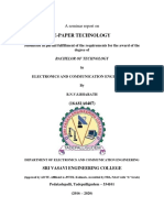 E-Paper Technology: A Seminar Report On