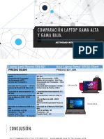 Comparación Laptop Gama Alta y Gama Baja