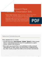UNIT V - Research Paper Publication, Presentation Skills