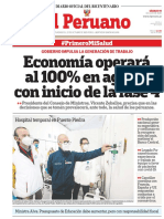 El Peruano: Economía Operará Al 100% en Agosto Con Inicio de La Fase 4