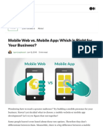Mobile Web vs. Mobile App - Which Is Right For Your Business - by Igor Izraylevych - Medium
