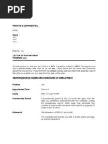 Sample Employment Letter Malaysia